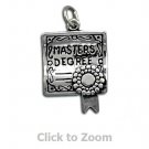 Master's Degree Graduation Sterling Silver Charm Pendant Jewelry 73368