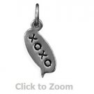 "xoxo" Text Message Bubble Chat Sterling Silver Pendant Charm 74010