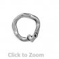 Oxidized Circle and Love Heart Slide Sterling Silver Pendant 74073