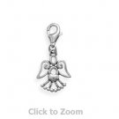 Cut Out Religious Christian Heaven Angel Lobster Clasp Sterling Silver Charm Pendant Jewelry 74200