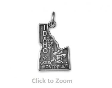 Idaho State Polished Sterling Silver Charm Pendant Jewelry 74369-ID