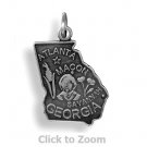 Georgia State Polished Sterling Silver Charm Pendant Jewelry 74369-GA