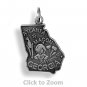 Georgia State Polished Sterling Silver Charm Pendant Jewelry 74369-GA