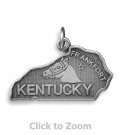 Kentucky State Polished Sterling Silver Charm Pendant Jewelry 74369-KY