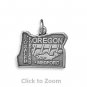 Oregon State Polished Sterling Silver Charm Pendant Jewelry 74369-OR