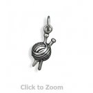 Knitting Yarn Polished Sterling Silver Charm Pendant Jewelry 7820