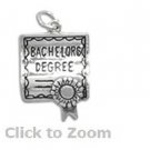 Bachelor's Degree Graduation Sterling Silver Charm Pendant Jewelry 73367
