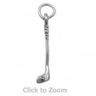 Oxidized Sterling Silver Golf Club Jewelry Charm 74414