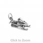 Oxidized Sterling Silver Snowmobile Jewelry Charm 74419