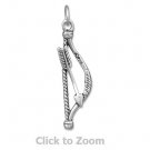 Oxidized Sterling Silver Bow and Arrow Archer Jewelry Charm 74452