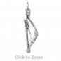 Oxidized Sterling Silver Bow and Arrow Archer Jewelry Charm 74452