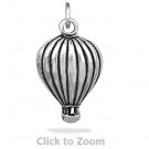 Oxidized Sterling Silver Hot Air Balloon Jewelry Charm 74457