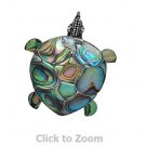 Sterling Silver Paua Shell Turtle Pin/Pendant Jewelry  4404
