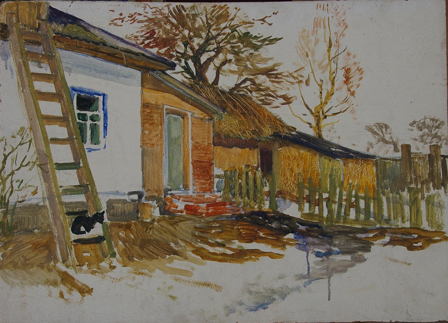 Landscape Painting Original Oil Painting Soviet Of The