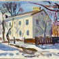 Landscape Painting Original oil painting Soviet of the USSR Ukraine Europe Realism