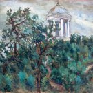 Landscape Painting Original paper oil Soviet of the USSR Ukraine Europe Realism Impressionism