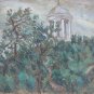Landscape Painting Original paper oil Soviet of the USSR Ukraine Europe Realism Impressionism