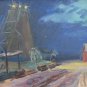 Landscape Painting Original paper oil Soviet of the USSR Ukraine Europe Realism Impressionism