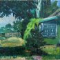 Landscape Painting Original paper oil Soviet of the USSR Ukraine Europe Realism Impressionism
