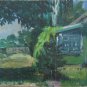 Landscape Painting Original paper oil Soviet of the USSR Ukraine Europe Realism Impressionism