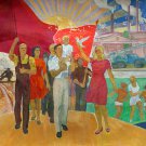 USSR Soviet propaganda Vintage Art October Revolution bolsheviks paintings