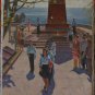 Oil Painting Handmade Vintage Soviet Socialist Realist propaganda USSR