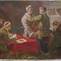 Oil Painting Handmade Vintage Soviet Socialist Realist propaganda USSR