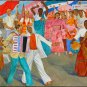 Oil Painting Handmade Vintage Soviet Socialist Realist propaganda USSR