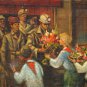 Oil Painting Handmade Vintage Soviet Socialist Realist propaganda USSR