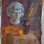 Oil Painting Handmade Vintage Soviet Socialist Realist propaganda USSR