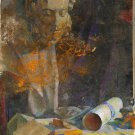 Oil Painting Handmade Vintage Soviet Socialist Realist propaganda USSR