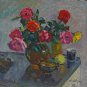 Oil Painting Handmade Vintage Soviet Socialist Realist propaganda USSR