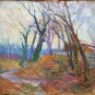 Oil Painting Handmade Vintage Soviet Socialist Realist propaganda USSR