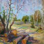 Oil Painting Handmade Vintage Soviet Socialist Realist propaganda USSR
