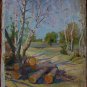 Oil Painting Handmade Vintage Soviet Socialist Realist propaganda USSR