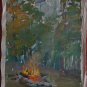 Oil Painting Handmade Vintage Soviet Socialist Realist propaganda USSR