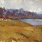 Oil Painting Handmade Vintage Soviet Socialist Realist propaganda USSR