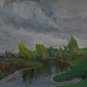 Oil Painting Handmade Vintage Soviet Socialist Realist propaganda USSR