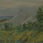Oil Painting Handmade Vintage Soviet Socialist Realist propaganda USSR