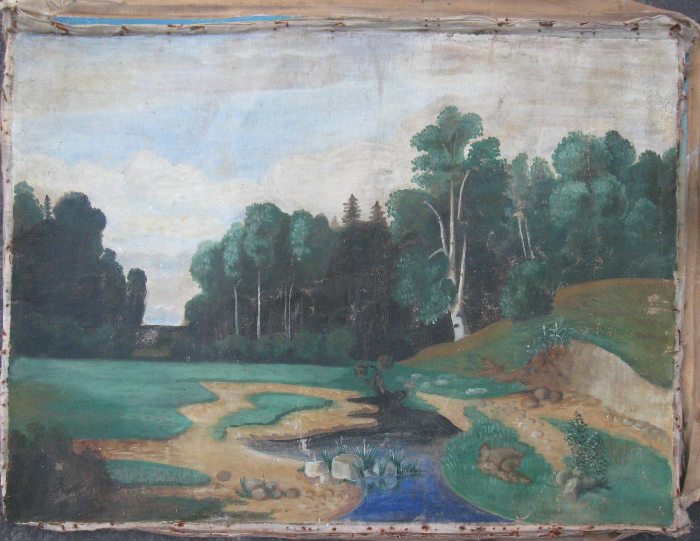 Oil Painting Handmade Vintage Soviet Socialist Realist propaganda USSR