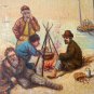 Oil Painting Handmade Vintage Soviet Socialist Realist propaganda USSR