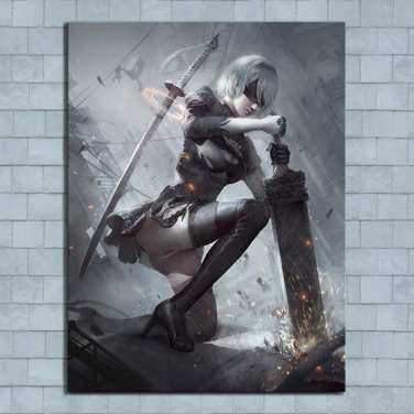 Sexy Anime Automata Print 40 x 60 Canvas