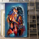 Girls kssing Lesbian 40 x 60 Canvas