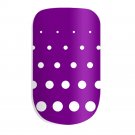 Nail Wraps Purple, Plum, White Polka Dots USA