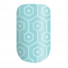 Nail Wraps Adhesive Vinyl, Blue, Teal, Geometric Pattern USA