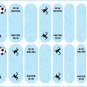 Nail Wraps Soccer Mom blue sports USA