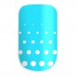 Nail Wraps Adhesive Vinyl, White, Teal, Polka Dots USA
