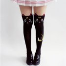 Anime Manga Hot  Sailor Moon Cosplay Costume Women Luna Cat Socks  Tights Leggings  Black