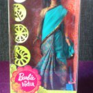 2014 NIB Barbie In India Turquoise Blue Ethnic Saree & Jewelry Beautiful