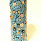 Polymer Clay Rhinestone Studded Decorated Vase Hand Crafted OOAK Brand New